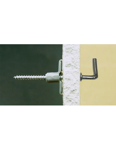 1 x Tassello Nylon 8X40 Con Gancio MEDIA...