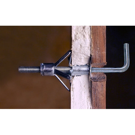 1 x Tassello Metallico 4X38 con Gancio Zincate
