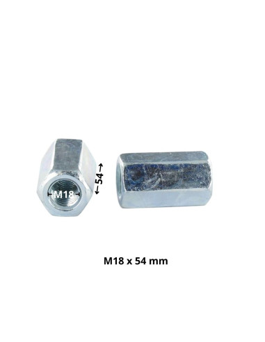 1 x Giunti Esagonale M18X54 Surplat 27 Zincate