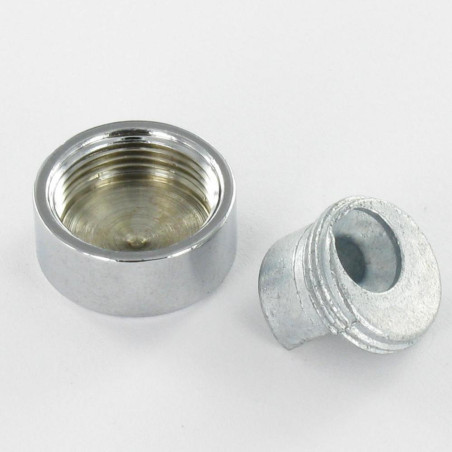 1 x Fissaggio con Specchio Ottone Cromato 20