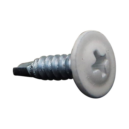 1 x Vite Autoperforante Testa Poelier Larga Phillips Dentellato 4,2 x 16 Zincate RAL 9016