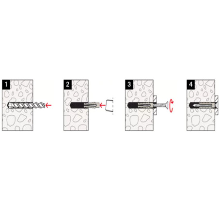1 x Tassello METALLO FM-MP3 12X50 M8 Zincate