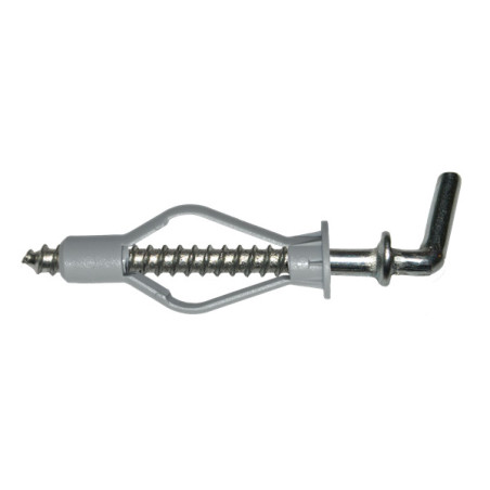 1 x Tassello Nylon 8X40 Con Gancio CORTO Flangia 4X45