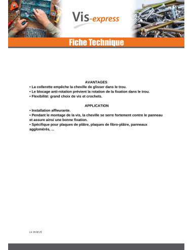 1 x Tassello Nylon 8X40 Con Gancio CORTO...