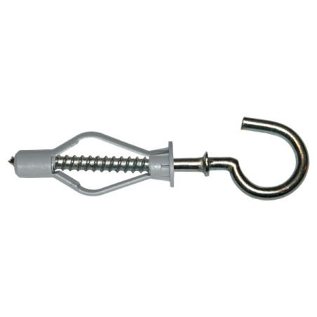 1 x Tassello Nylon 8X40 Con Gancio Con Flangia 4X45