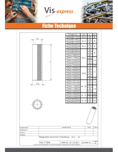 1 x Giunti Cilindrica M5X30 Diametro Esterno 8...