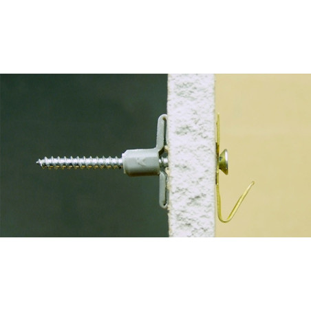 1 x Tassello Nylon 8X40 Con Viti Per Legno Testa Forata 4X45