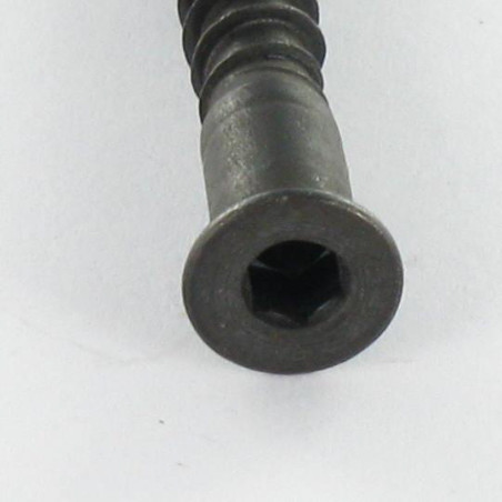 1 x Vite Autoperforante Confirmat Testa Forata Esagono Incassato 5X40 SS Dentellato Acciaio Zincato Nero