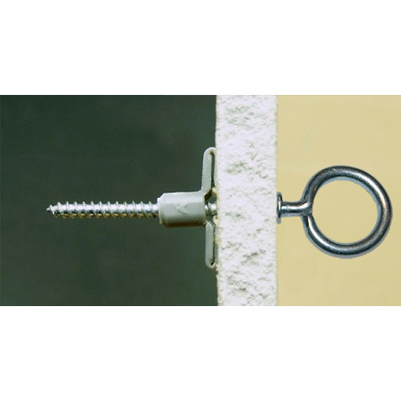1 x Tassello Nylon 8X40 Con Golfare A Vite Con Flangia 4X45