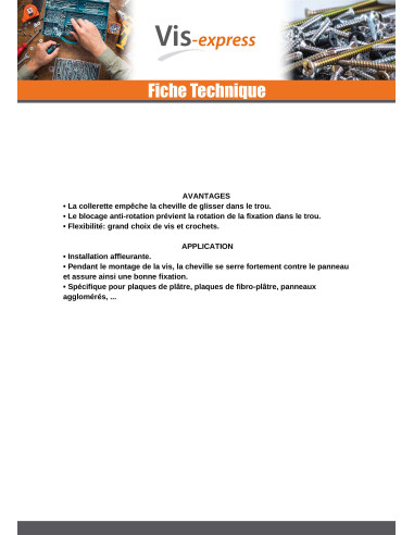 1 x Tassello Nylon 8X40 Con Golfare A Vite Con...