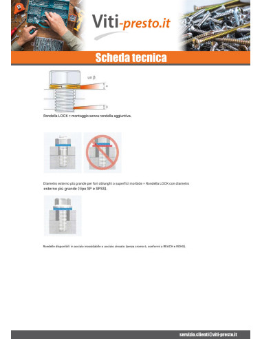 1 x Rondella NORD-LOCK ® Acciaio Grezzo DELTA...
