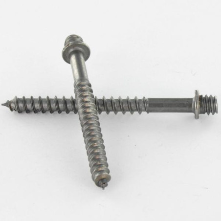 1 x ZAMPE con Viti Per Legno Acciaio Grezzo 7X40