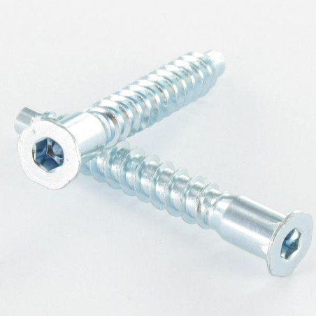 1 x Vite Autoperforante Confirmat Testa Forata Esagono Incassato 7X50 Truciolato Dentellato Zincate con