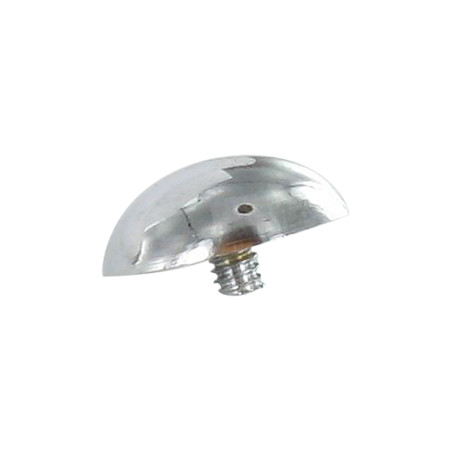 1 x Copritesta Tondo Ottone Cromato Diametro 15 asta M3