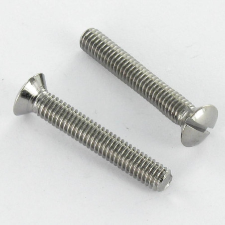 1 x Vite Per Metalli Ottone Cromato Testa Forata Bombata Con Intaglio M4X12