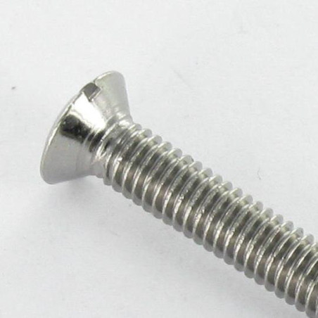 1 x Vite Per Metalli Ottone Cromato Testa Forata Bombata Con Intaglio M4X12