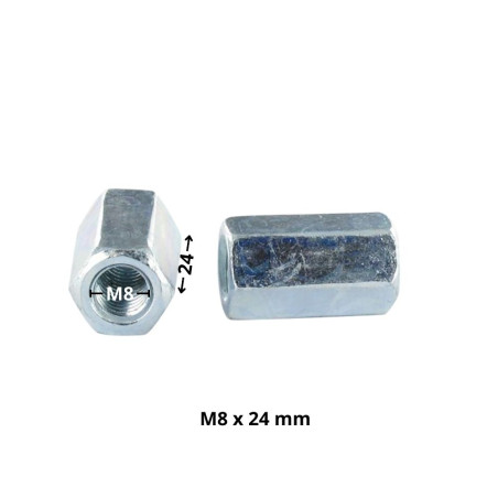 1 x Giunti Esagonale M8X24 Surplat 13 Zincate
