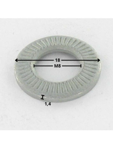 1 x Rondelle Di Contatto M8X18X1.4 Zincate...
