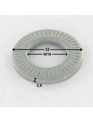 1 x Rondelle Di Contatto M16X32X2.8 Zincate...