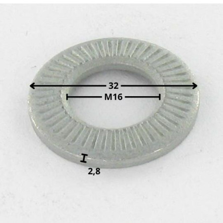 1 x Rondelle Di Contatto M16X32X2.8 Zincate Serie M (Medium)
