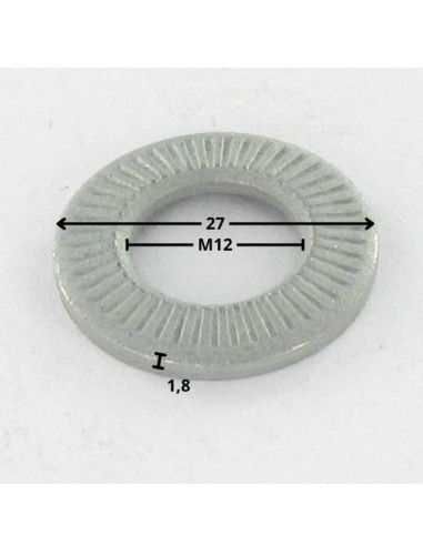 1 x Rondelle Di Contatto M12X27X1.8 Zincate...