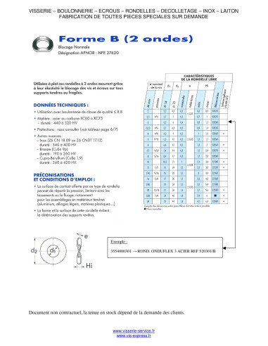 1 x Rondella ONDUFLEX M3 Zincate Tipo B 2 Onde