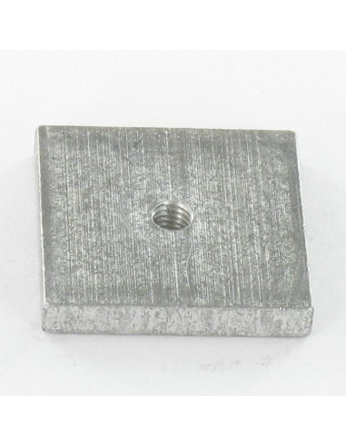 1 x Dado Quadrato M4 24X24X4 Alluminio