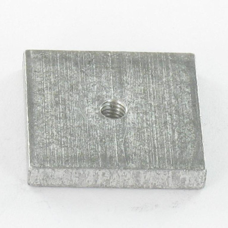 1 x Dado Quadrato M4 24X24X4 Alluminio