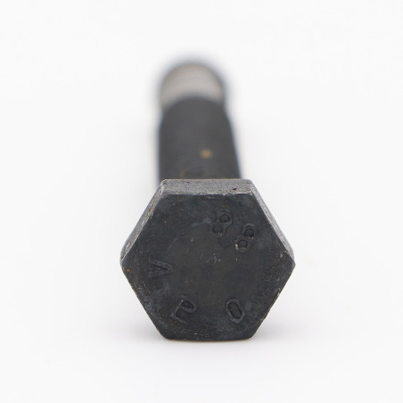 1 x Vite Per Metalli Testa Esagonale M8X55 Classe 8.8 con Gola Acciaio Zincato Nero