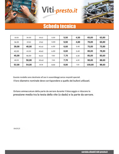 1 x Rondella Piatta M24X50X4 M Acciaio Grezzo