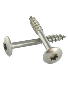 Vite Bandella 7X50 Filettata Su 38 T30 Acciaio Inox A2