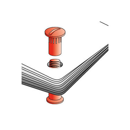 1 x Vite Di Collegamento M6X80 Diametro Tubo 8 nylon bianco 2 pezzi Maschio/Femmina