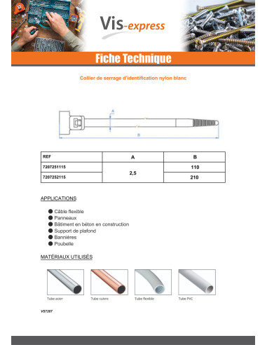 1 x Fascette In Acciaio Inox IDENTIFICAZIONE...