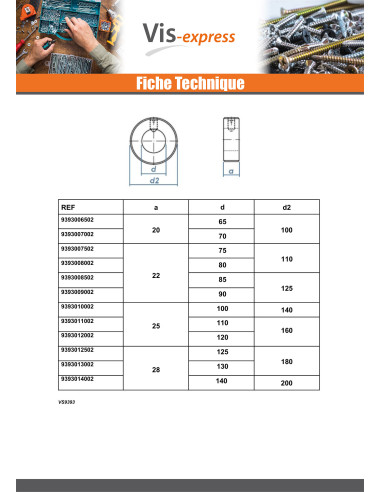 1 x Anello Di Sicurezza Con 1 Vite Senza Testa...