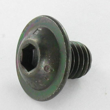 1 x Vite Per Metalli Bei (Testa Bombata Esagono Incassato) Flangia M5X20 Chiave Esagonale Da 3 Classe 10.9 Acciaio Grezzo