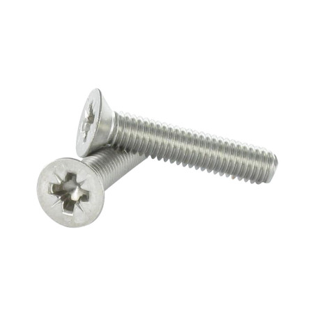 1 x Vite Per Metalli Acciaio Inox A2 Testa Forata Pozi PZ4 M3X30 microviti