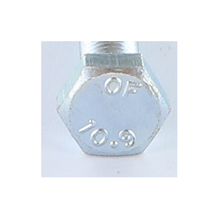 1 x Vite Per Metalli Testa Esagonale M10X25 Classe 10.9 Zincate