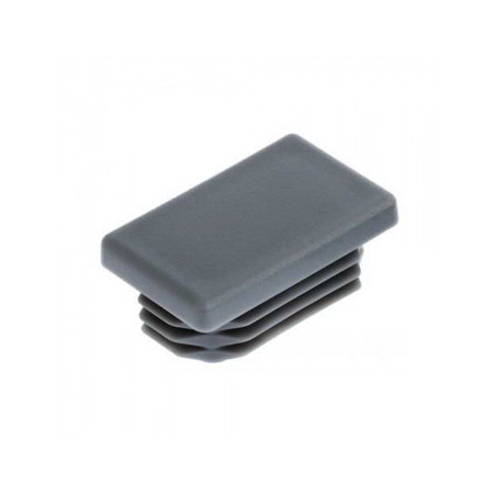 1 x Tappo rettangolare per tubo 40X30 Espessura da chapa do tubo 1 con 3 Polietilene Nero