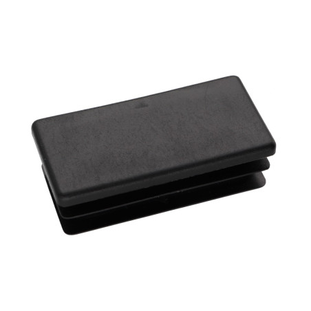 1 x Tappo rettangolare per tubo 80X40 Espessura da chapa do tubo 1 con 3 Polietilene Nero