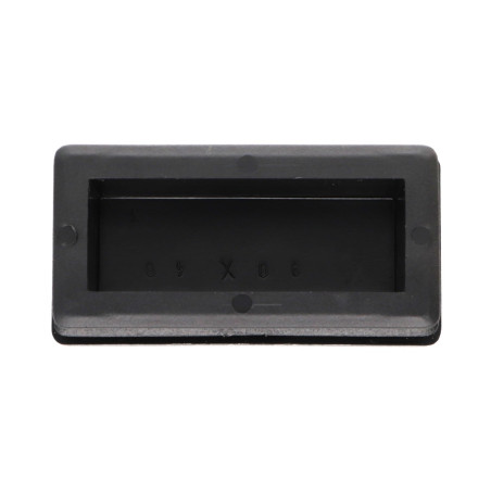 1 x Tappo rettangolare per tubo 80X40 Espessura da chapa do tubo 1 con 3 Polietilene Nero