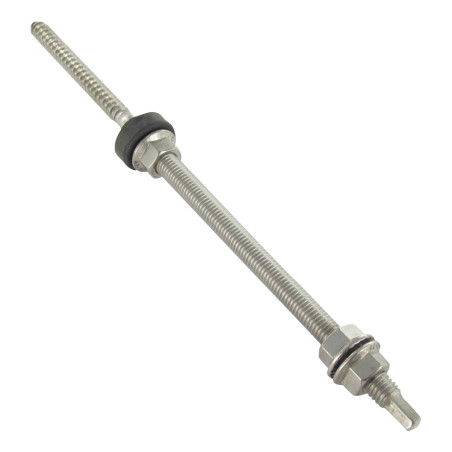 1 x Viti per pannelli solari SW9 12X350 Acciaio Inox A2