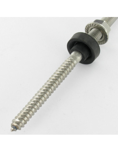 1 x Viti per pannelli solari SW9 12X400 Acciaio...