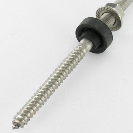1 x Viti per pannelli solari SW9 12X350 Acciaio Inox A2