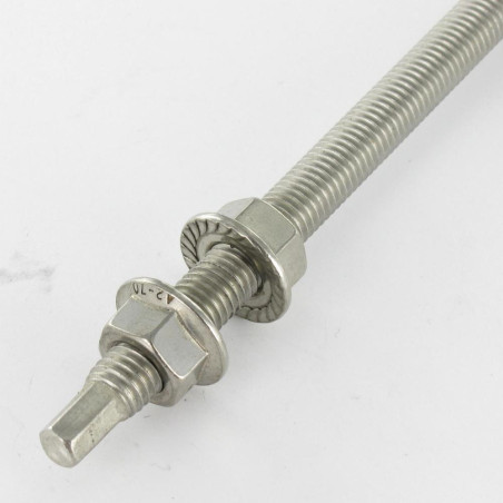 1 x Viti per pannelli solari SW9 12X250 Acciaio Inox A2