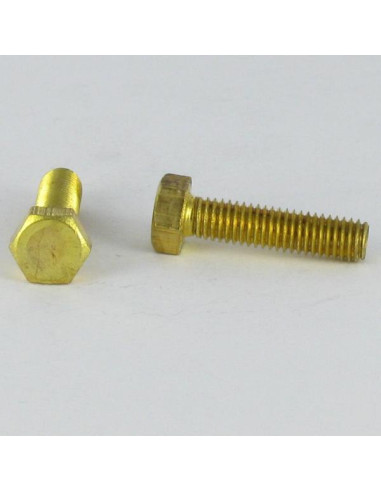1 x Vite Per Metalli Ottone Testa Esagonale M4X10