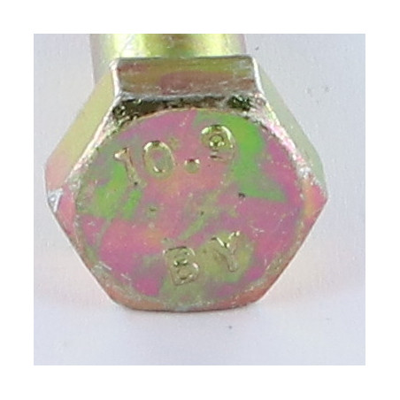 1 x Gambo Del Bullone Parzialmente Filettato Testa Esagonale M14X70 Classe 10.9 Bicromato