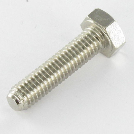 1 x Vite Per Metalli Ottone Nichelato Testa Esagonale M4X20