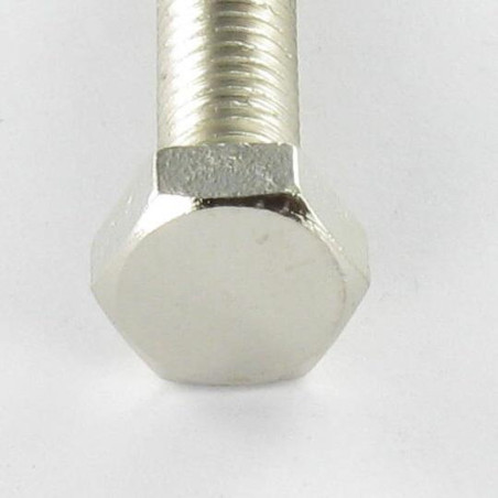 1 x Vite Per Metalli Ottone Nichelato Testa Esagonale M4X20