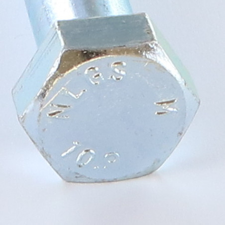 1 x Gambo Del Bullone Parzialmente Filettato Testa Esagonale M16X180 Classe 10.9 Zincate