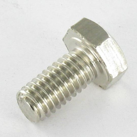 1 x Vite Per Metalli Ottone Cromato Testa Esagonale M6X12
